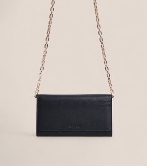 Luella Vegan Bio-Based Bamboo Leather Chain Purse in Black from Votch