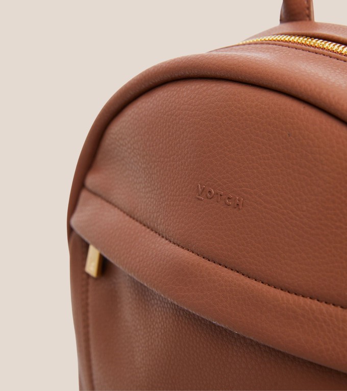 Laurie Vegan Bio-Based Bamboo Leather Backpack in Brown from Votch Laurie Vegan Bio-Based Bamboo Leather Backpack in Brown from Votch