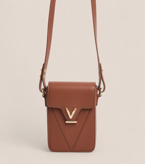 Luna Compact Vegan Bio-Based Bamboo Phone Bag in Brown from Votch Luna Compact Vegan Bio-Based Bamboo Phone Bag in Brown from Votch