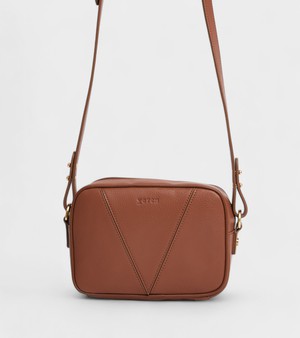 Silvie Crossbody Bag in Brown with FREE Raya Keyring from Votch