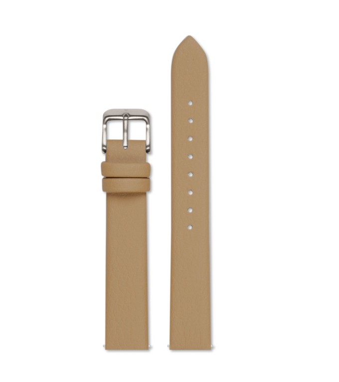 Tan with brushed silver buckle | 16mm from Votch