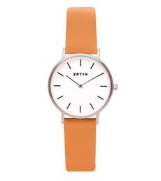 Silver & Burnt Orange Watch | Petite via Votch