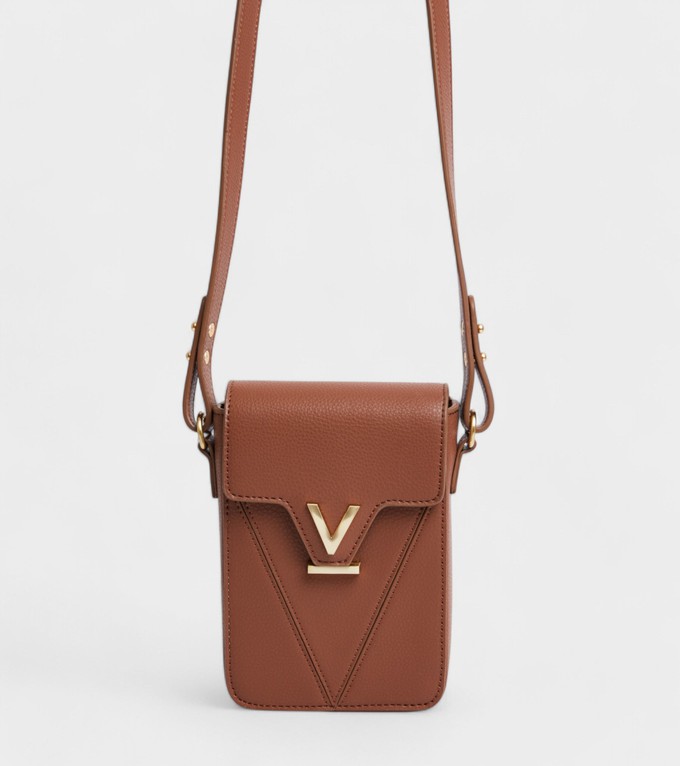 Luna Phone Bag in Brown with FREE Elia Card Holder and Raya Keyring from Votch