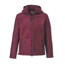 Walkjacke MU RANDY aus reiner Schurwolle, rosso via Waschbär