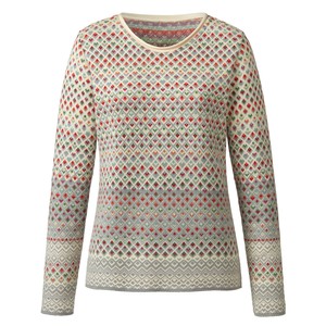 Jacquard-Pullover aus reiner Bio-Baumwolle, sand gemustert from Waschbär