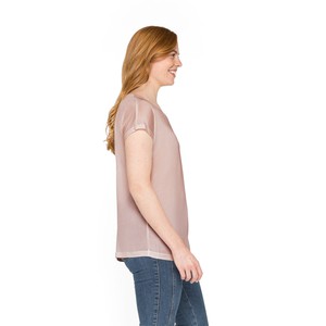 Transparentes Seidenshirt aus reiner Bio-Seide, natur from Waschbär
