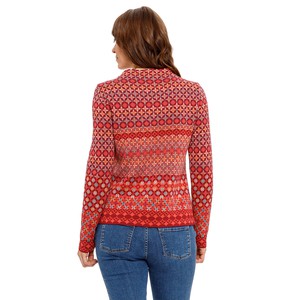 Jacquard-Pullover aus reiner Bio-Baumwolle, rot gemustert from Waschbär