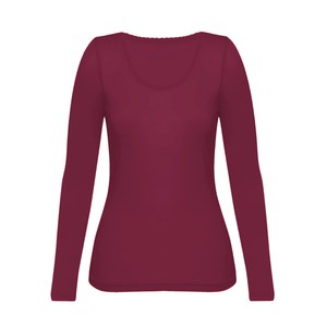 Langarmshirt aus reiner Bio-Seide, himbeere from Waschbär