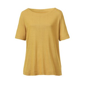 Bourretteseiden-Kurzarmshirt, safran from Waschbär