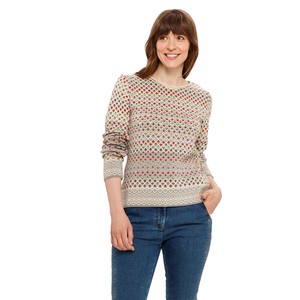 Jacquard-Pullover aus reiner Bio-Baumwolle, sand gemustert from Waschbär