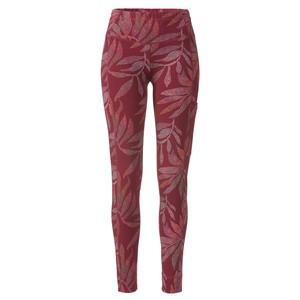 Yoga-Leggings mit Blätterprint aus Bio-Baumwolle mit Elastan, granat gemustert from Waschbär
