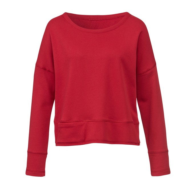 Sweatshirt aus reiner Bio-Baumwolle, kirsche from Waschbär