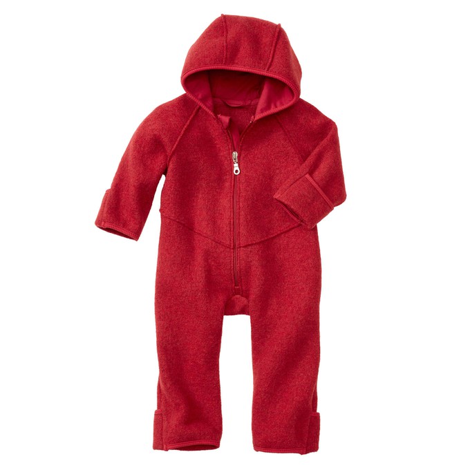 Wollwalk-Overall für Babys, rot from Waschbär