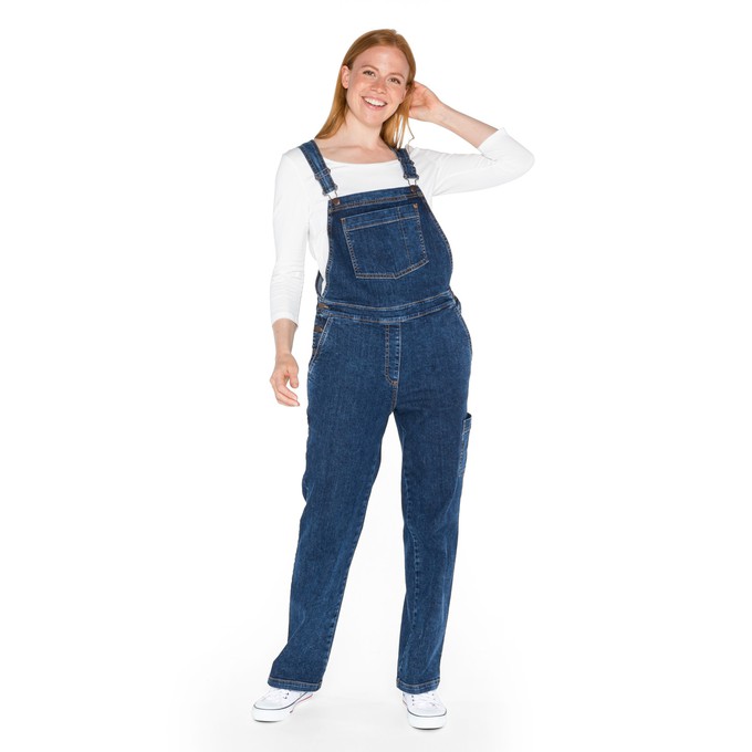 Jeans-Latzhose aus Bio-Baumwolle, darkblue from Waschbär