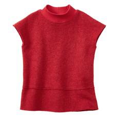 Ärmelloser Walkpullover aus Bio-Schurwolle, rot from Waschbär