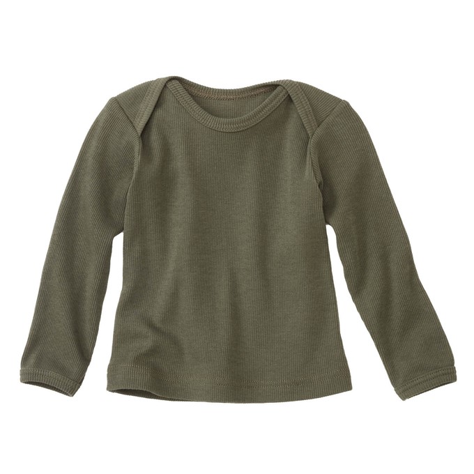 Baby-Rippshirt Langarm, khaki from Waschbär