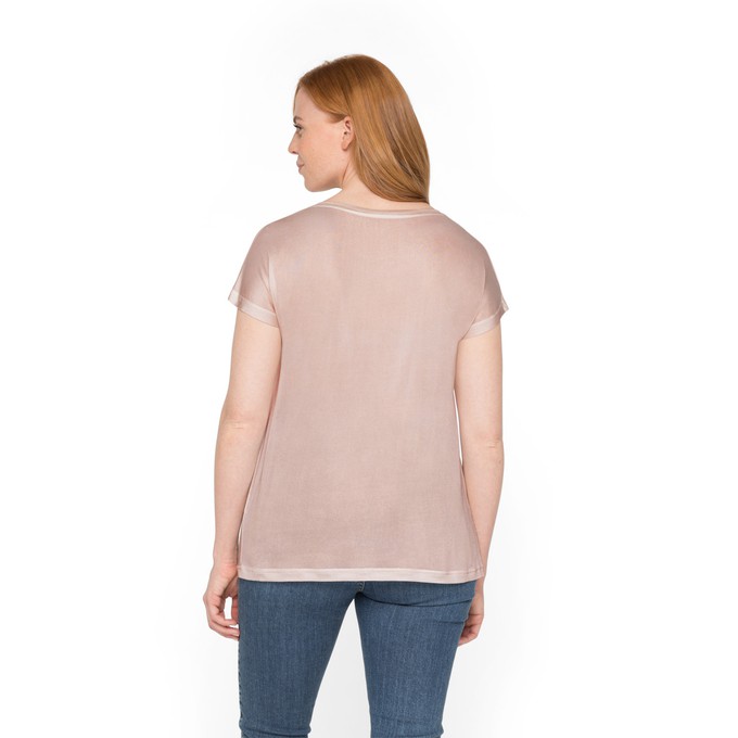 Transparentes Seidenshirt aus reiner Bio-Seide, natur from Waschbär