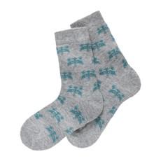 Socken mit Waschbär-Logo, grau-melange via Waschbär