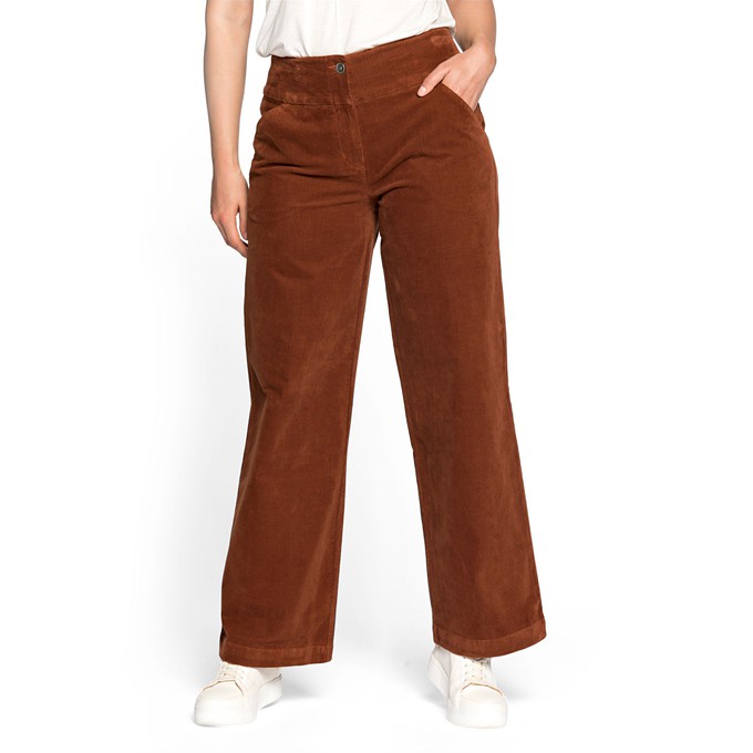 Velvetonhose MARLENE aus Bio-Baumwolle, zimt from Waschbär