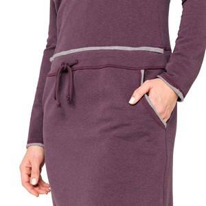 Sweatkleid, Langarm aus Bio-Baumwolle, plum melange from Waschbär