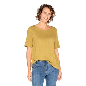 Bourretteseiden-Kurzarmshirt, safran from Waschbär