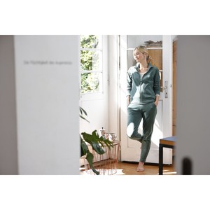 Nicki-Jacke aus reiner Bio-Baumwolle mit Reißverschluss, seegras from Waschbär
