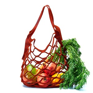 Leder-Netztasche, granatapfel from Waschbär