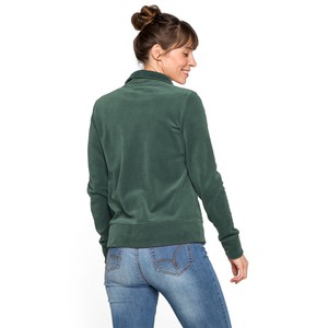 Nicki-Jacke aus reiner Bio-Baumwolle mit Reißverschluss, seegras from Waschbär