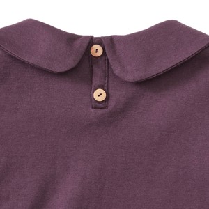 Langarmshirt mit Bubikragen aus reiner Bio-Baumwolle, plum from Waschbär