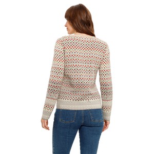 Jacquard-Pullover aus reiner Bio-Baumwolle, sand gemustert from Waschbär