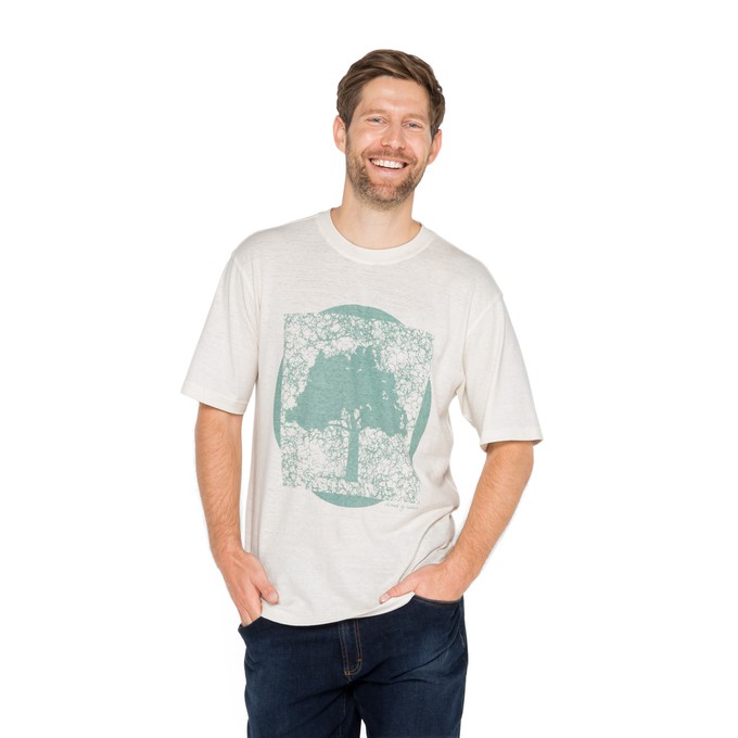 T-Shirt mit Print aus Hanf und Bio-Baumwolle, natur-bedruckt from Waschbär