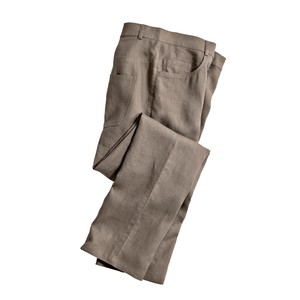 Leinenhose aus reinem Leinen, taupe from Waschbär