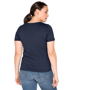T-Shirt mit V-Ausschnitt aus reiner Bio-Baumwolle, marine from Waschbär