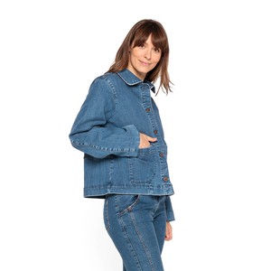 Jeansjacke mit Bubikragen aus Bio-Baumwolle, lightblue from Waschbär