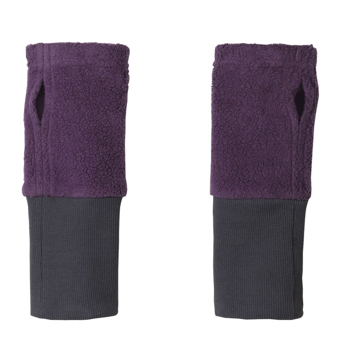 2-in-1 Stulpen aus Bio-Fleece mit Bio-Jersey, pflaume from Waschbär