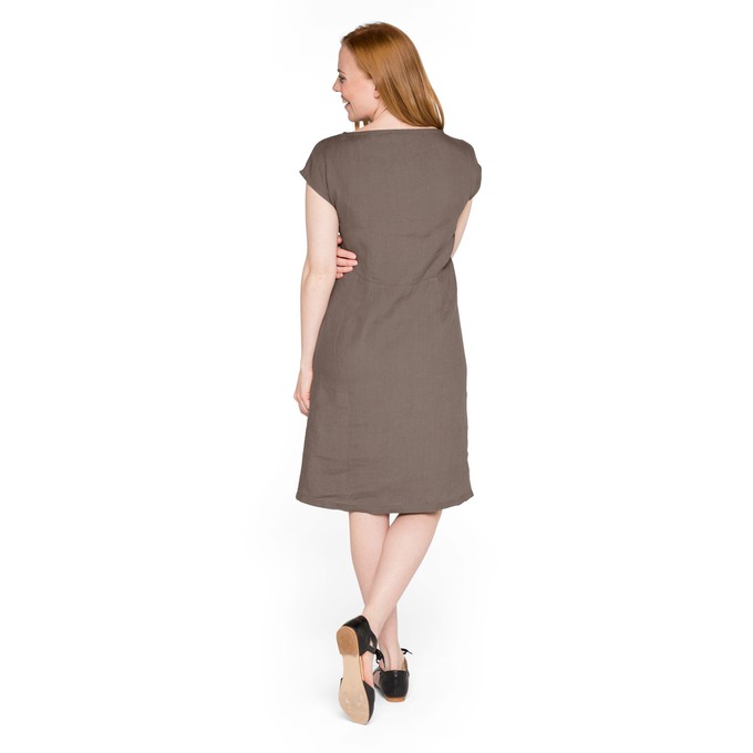 Leinenkleid, taupe from Waschbär