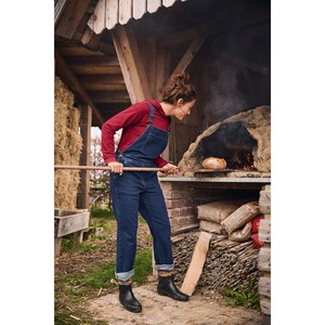 Jeans-Latzhose aus Bio-Baumwolle, darkblue from Waschbär