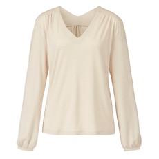 Blusenshirt aus Bio-Wolle mit Bio-Seide, stein from Waschbär