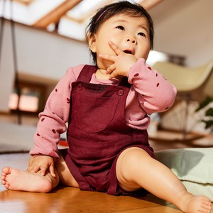 Baby-Rippshirt Langarm, khaki from Waschbär