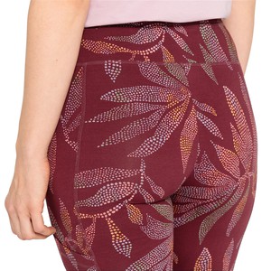 Yoga-Leggings mit Blätterprint aus Bio-Baumwolle mit Elastan, granat-gemustert from Waschbär