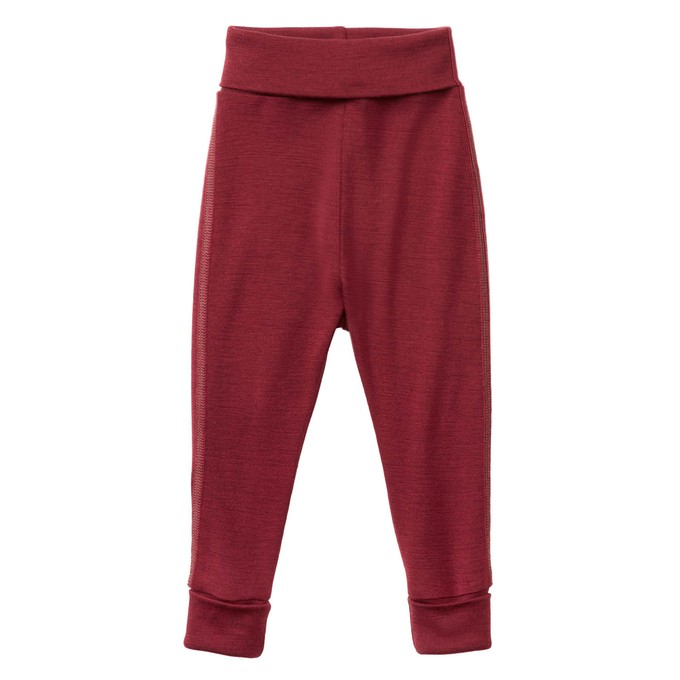Baby-Hose aus Merinowolle mit Bio-Seide, rubin from Waschbär