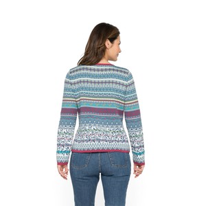 Jacquard-Pullover im Mustermix aus Bio-Baumwolle, blau gemustert from Waschbär