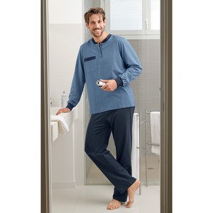 Pyjama aus reiner Bio-Baumwolle, nachtblau from Waschbär