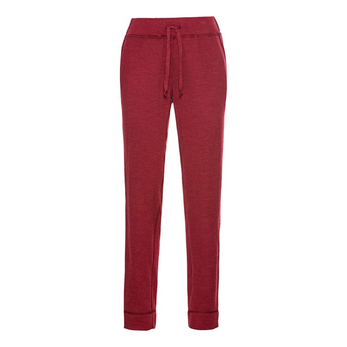 Jerseyhose aus reiner Bio-Merinowolle, rubin from Waschbär