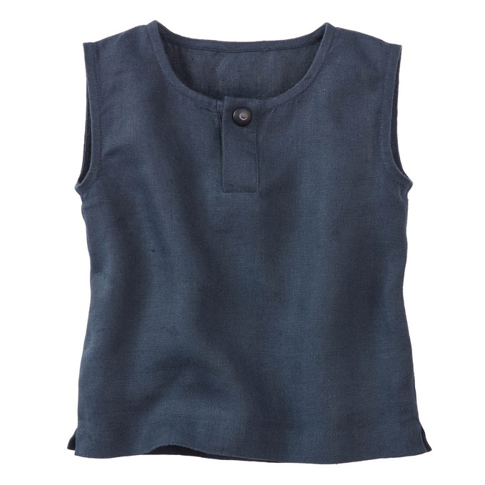 Leinentop aus reinem Leinen, indigo from Waschbär