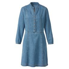 Jeanskleid aus Hanf und Bio-Baumwolle, taubenblau via Waschbär