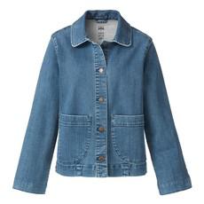 Jeansjacke mit Bubikragen aus Bio-Baumwolle, lightblue via Waschbär