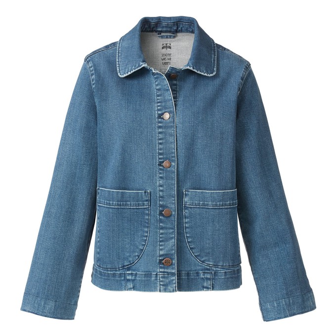 Jeansjacke mit Bubikragen aus Bio-Baumwolle, lightblue from Waschbär