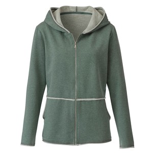 Sweatjacke mit Kapuze, aus Bio-Baumwolle, jade melange from Waschbär