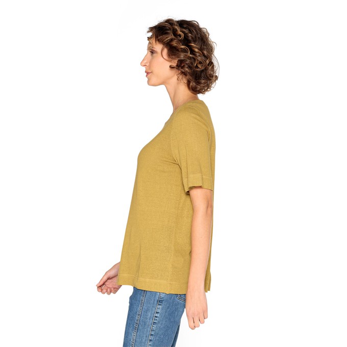 Bourretteseiden-Kurzarmshirt, safran from Waschbär